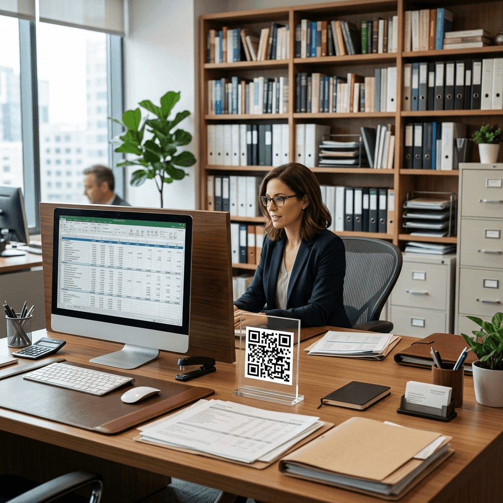 Plaque QR sur le lieu