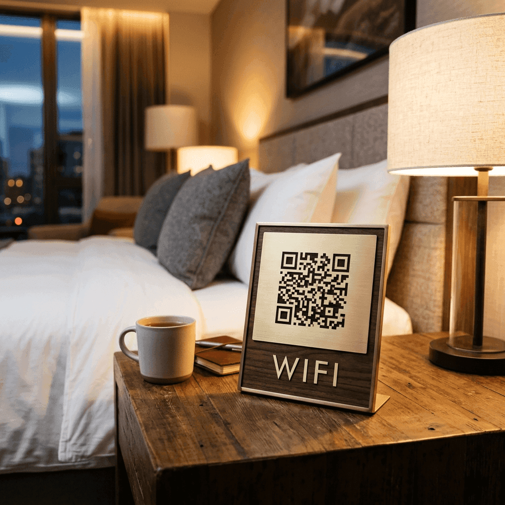 Plaque QR sur le lieu