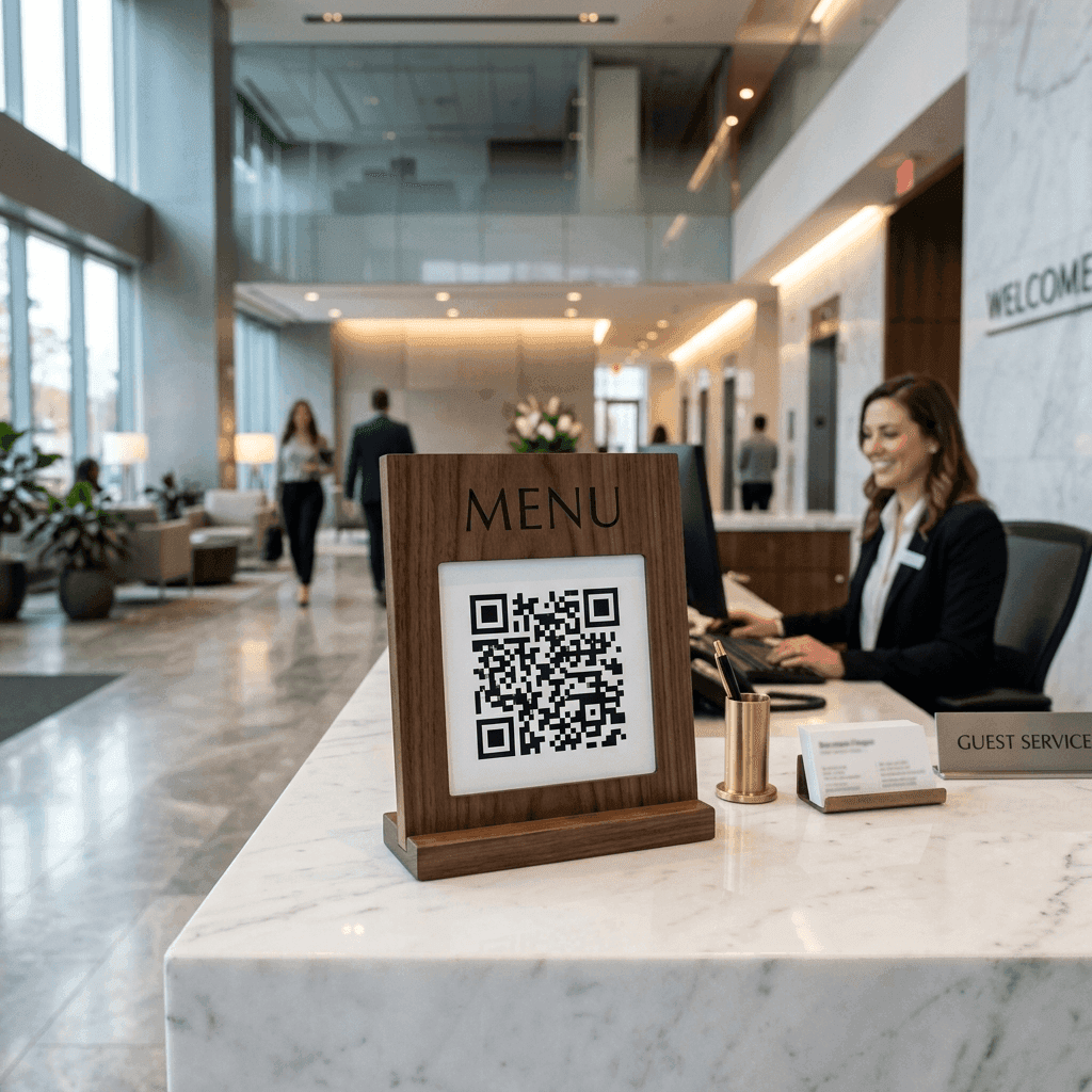 Plaque QR sur le lieu