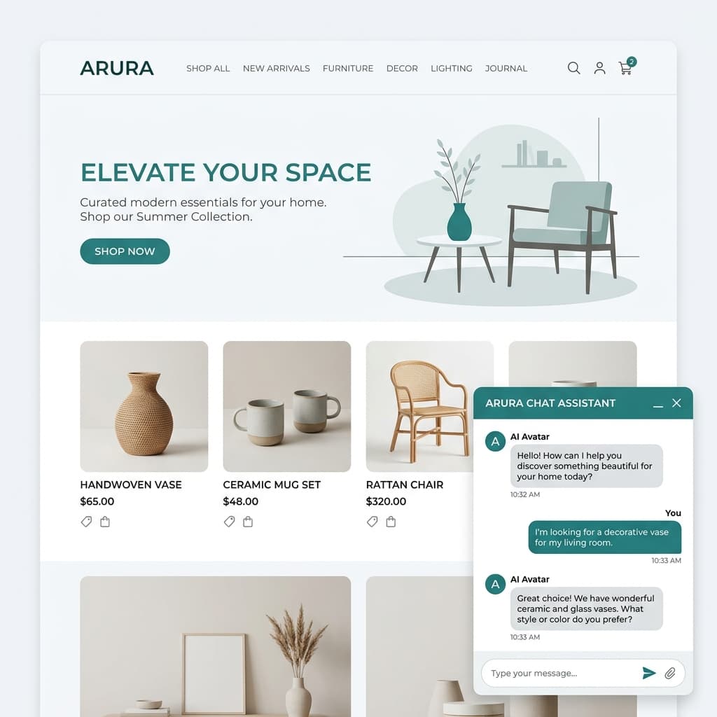 Démonstration Virtual Commerces - E-commerce